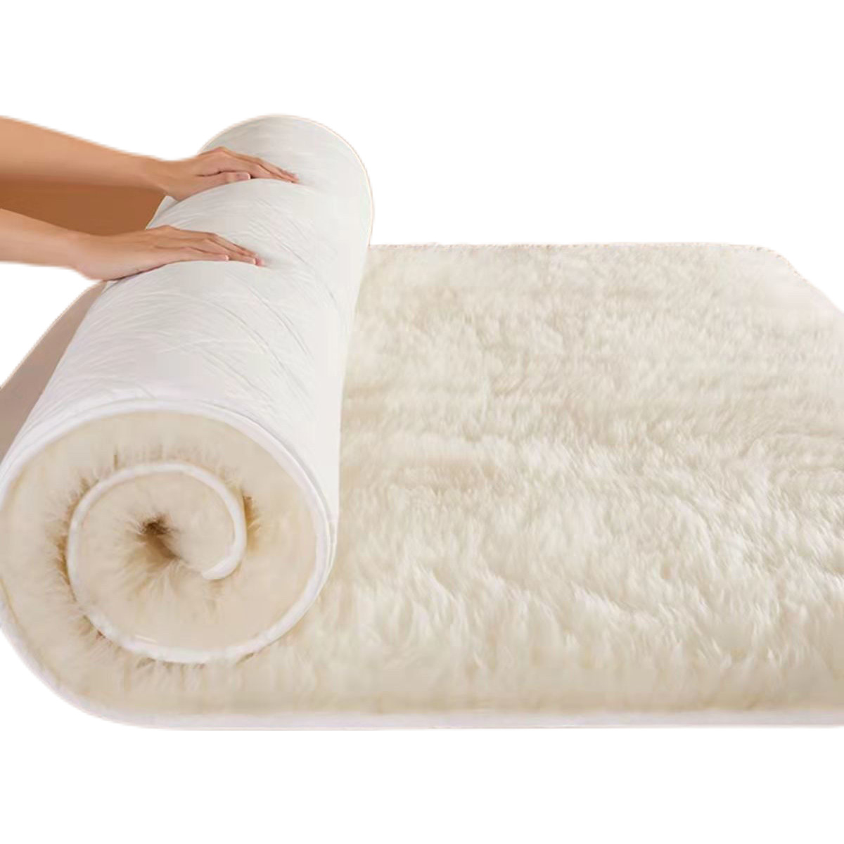 Authentic Australian Pure Wool Mattress Thickened Cushion Long Wool Cushion Winter Warm Single Double Dormitory Home Mattress