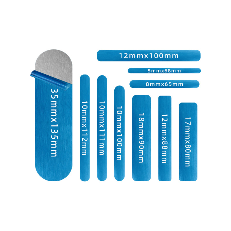 Car Temporary Magnetic Parking Plate Car Bracket Ornament Number Strip Fixed Wire-drawing Process Self-adhesive Metal Sheet