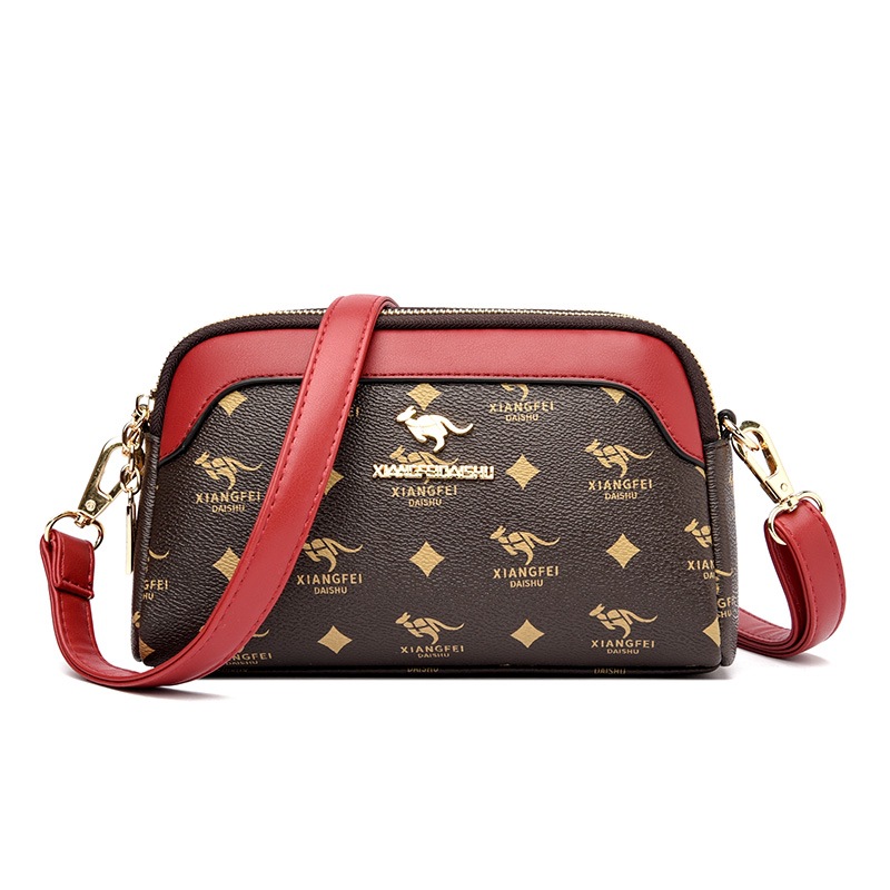 Xiangfei Kangaroo Women's Bag Clutch Bag Cowhide Soft Leather Bag 2022 New Small Bag Shoulder Crossbody Shell Bag