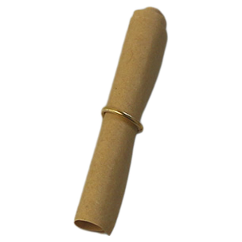 Writable Metal Ring Kraft Paper Color Wishing Note Ring Note Creative Retro Wish Paper Roll Blessing