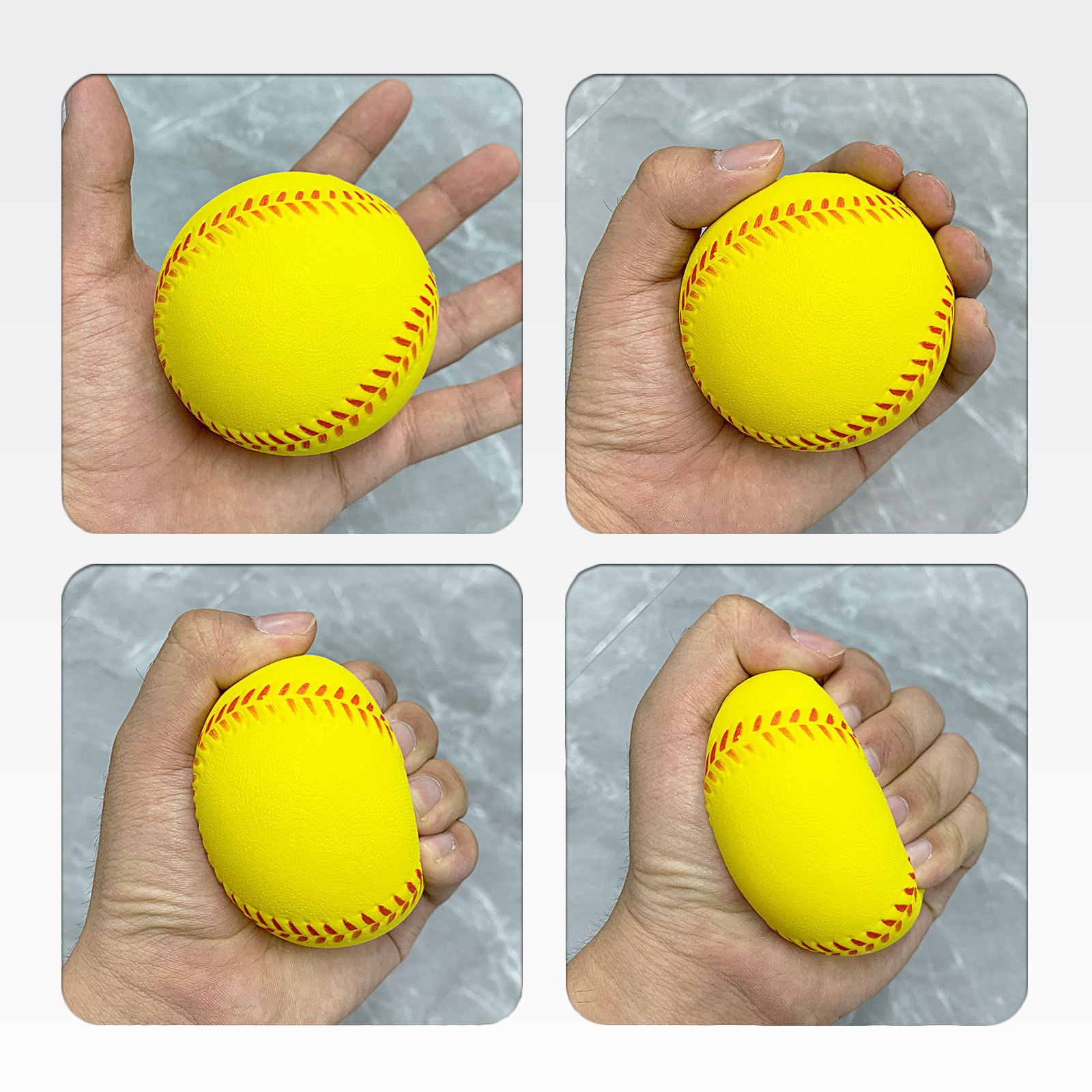 Soft baseball PU baseball foam baseball elastic ball PU sponge solid pressure baseball softball children's toys