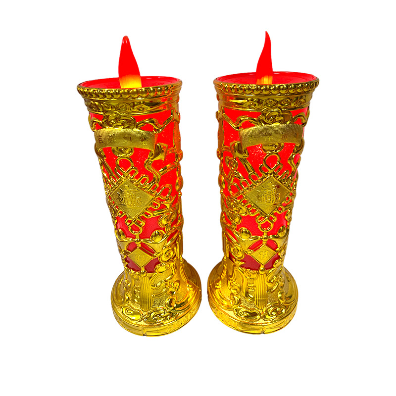 LED electronic fortune lamp simulation flame Buddha front electric incense candle table electric candle fortune lamp electronic incense battery