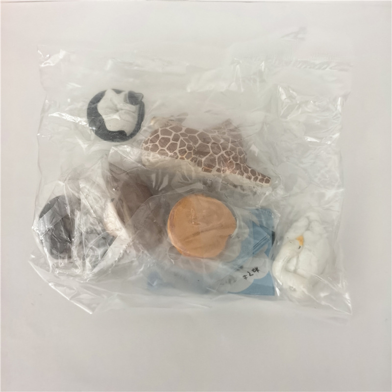 6 Sets of Bulk Toys Tomy Panda Cave Dog Deer Cat Fox Dormant Zoo Ornaments