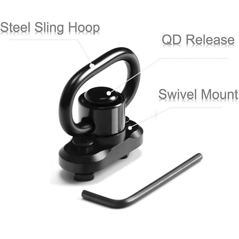 M-Lok tactical strap ring QD strap buckle CNC National Standard 63 aluminum alloy base quick release ring M-Lok Sli