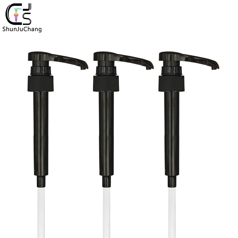 Amazon Cross-Border 28400 Syrup Pump Head Dispenser Fruit Dew Squeeze Pump Head Syrup Jam Special Quantitative Pump
