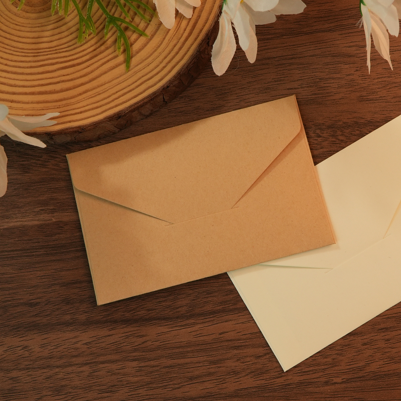 Brown Packing Paper 10.5*7 Membership Card Small Envelope Spot Wholesale Blank Simple Greeting Card Invitation Invitation Envelope Bag