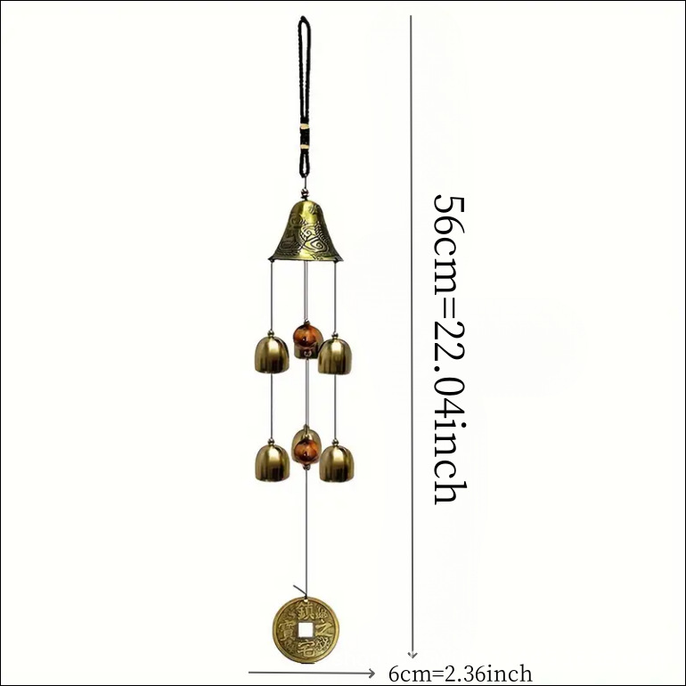 Foreign trade wholesale cross-border hot gifts zinc alloy dragon-shaped metal wind chimes home outdoor pendant door decoration manufacturers