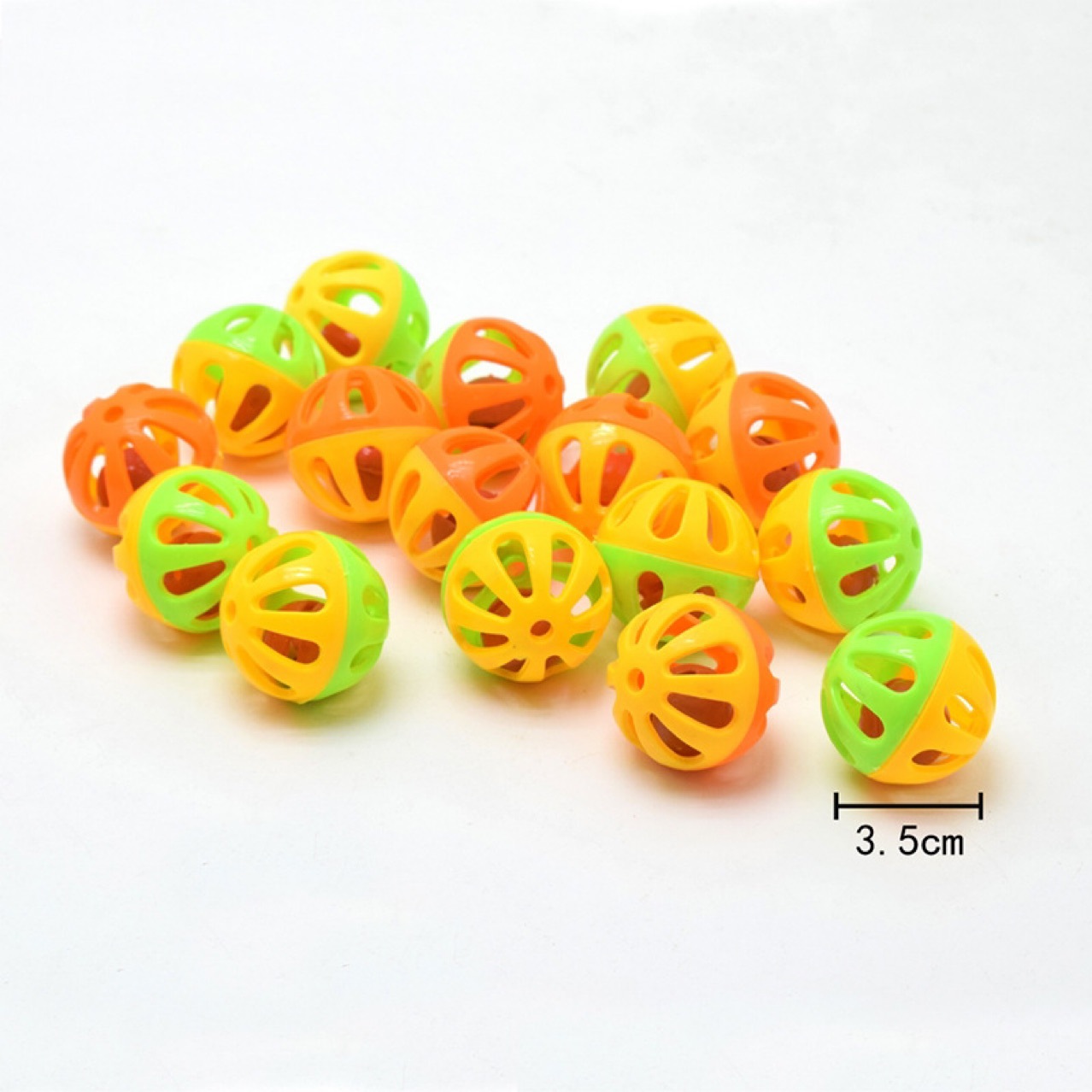 New 3.1CM plastic bell bell with shell monochrome yellow green orange rose red