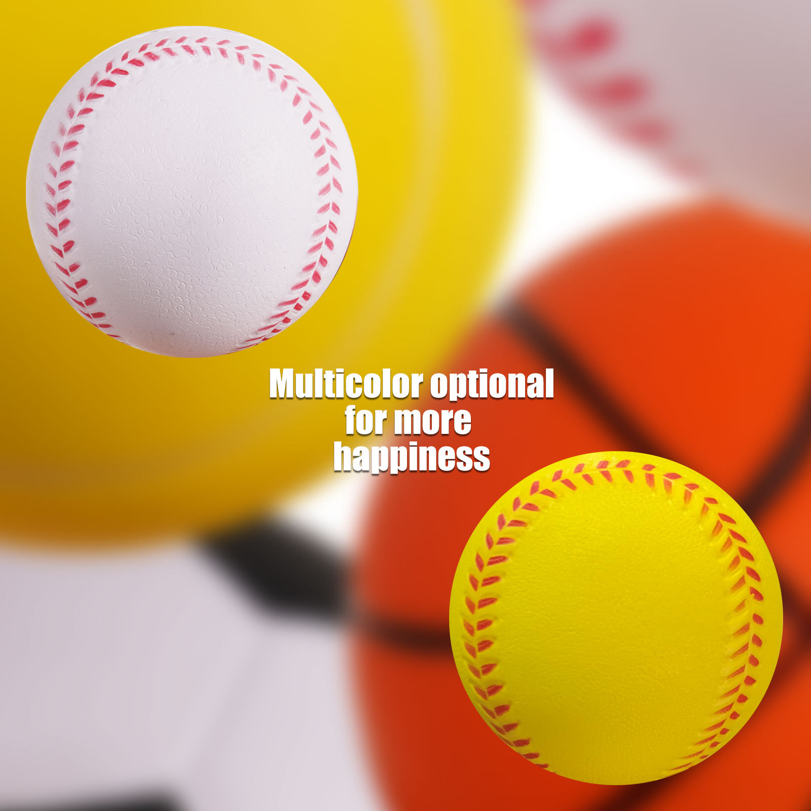 Soft baseball PU baseball foam baseball elastic ball PU sponge solid pressure baseball softball children's toys