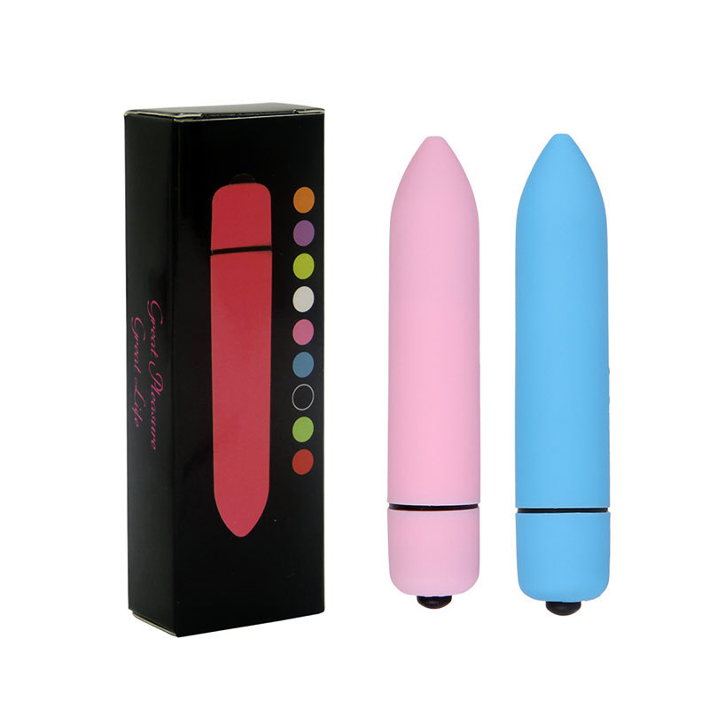 Manufacturer Wholesale Adult Fun 10-Frequency Pointed Long Bullet Dual Motor Powerful Vibrating Massage Stick Single Frequency Vibrating Egg