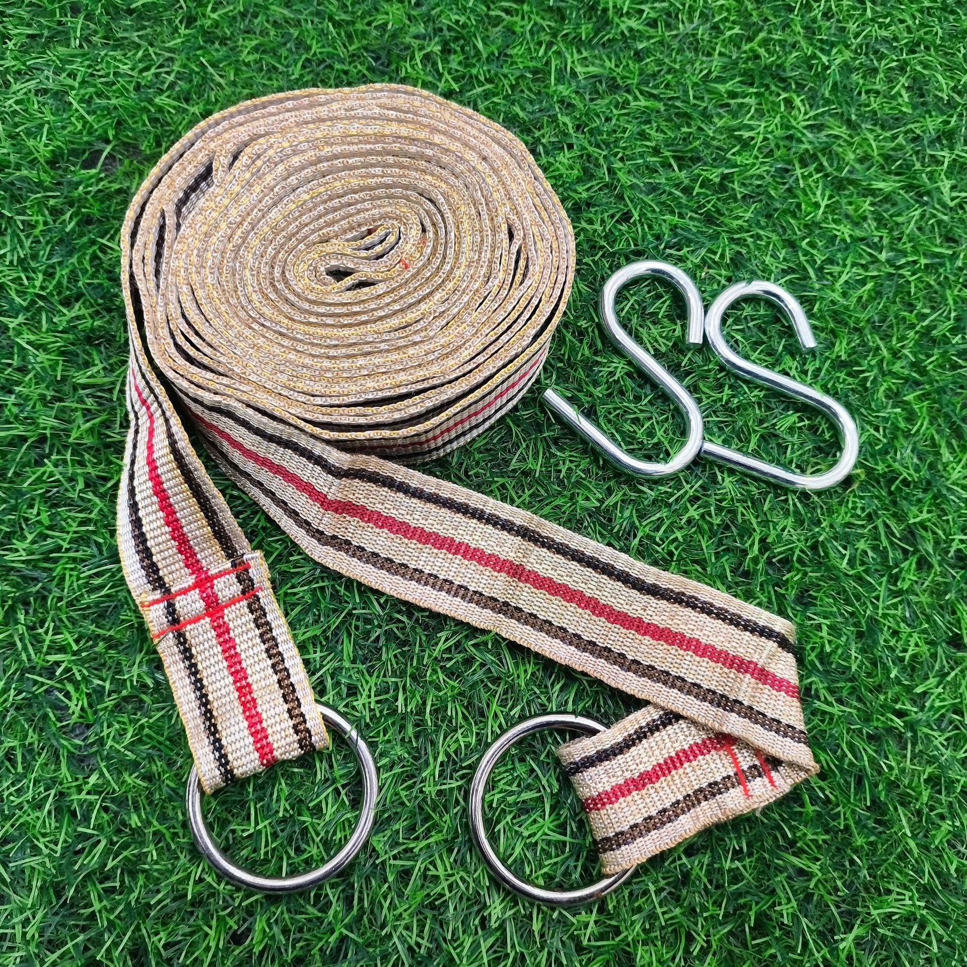Fuhua Professional Hammock Straps with Carabiners, 3m Loop Straps, S Hooks, Duckbill Clips, Crescent-Shaped Wooden Sticks and Other Hammock Accessories