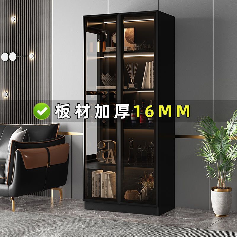 Легкий роскошный винный шкаф, настенный шкаф для хранения, современный минималистичный буфет, интегрированный домашний боковой шкаф, дисплейный шкаф со стеклянной дверцей, фабрика