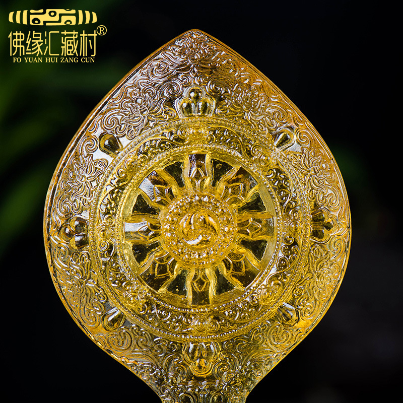 Buddha Yuan Hui Buddha Front Ornaments Ancient Coloured Glaze Sacrifice Seven Government Treasures Home Furnishings Golden Wheel Home Furnishings