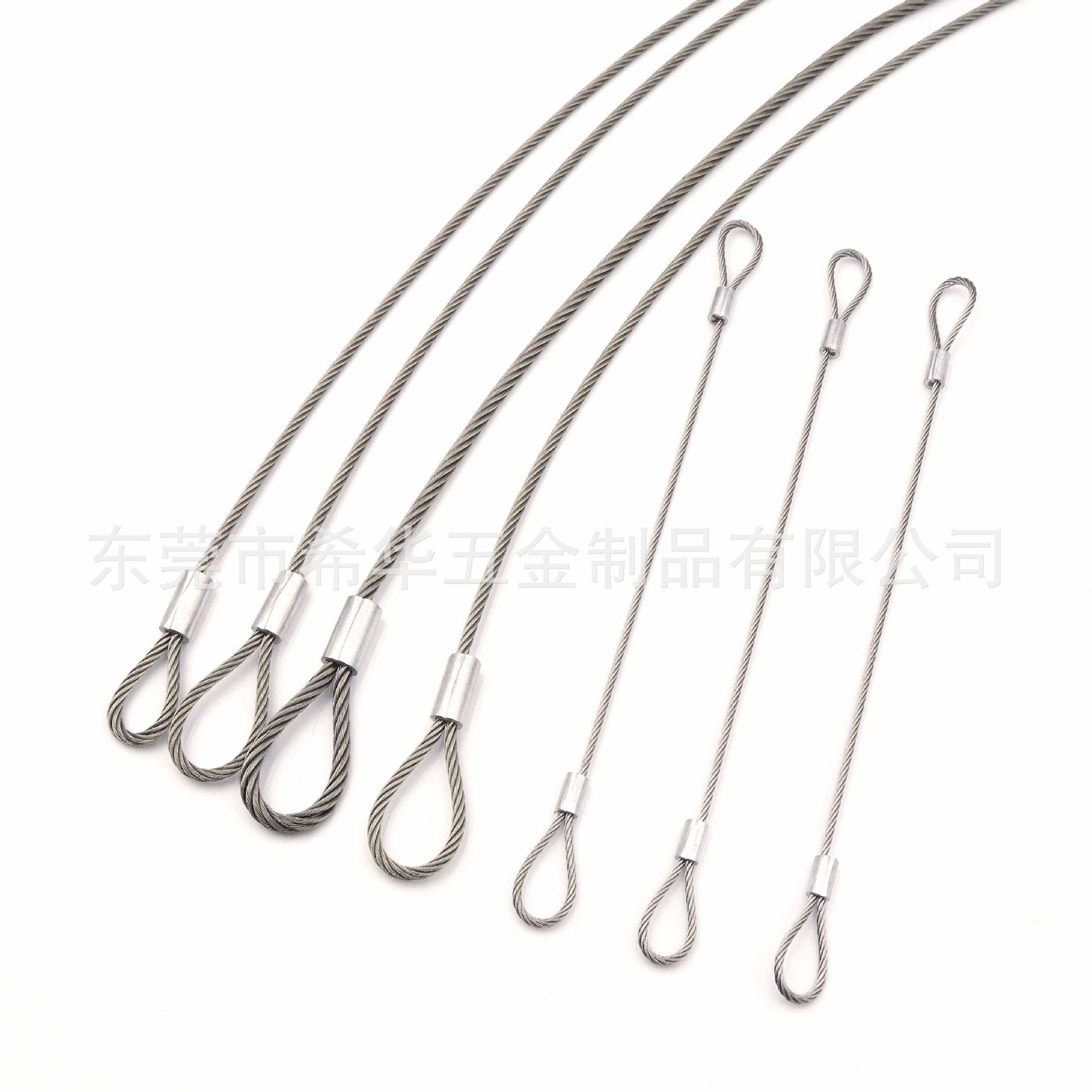 Cross-Border Stainless Steel Pressed Wire Rope Aluminum Sleeve Lamp Hanging Rope Billboard Anti-Fall Safety Rope Steel Wire Hanging Rope Aluminum Sleeve