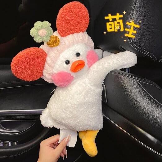 Модная коробка для салфеток в автомобиле в виде утки, креативный милый держатель для салфеток, коробка для подлокотника, интерьер автомобиля в стиле мультфильмов