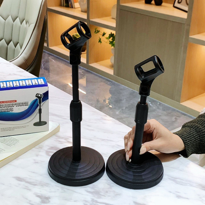 Microphone Stand, Mobile Phone Stand, Desktop Liftable Telescopic Recording Karaoke Microphone Stand, Mobile Phone Live Broadcast for Lazy People