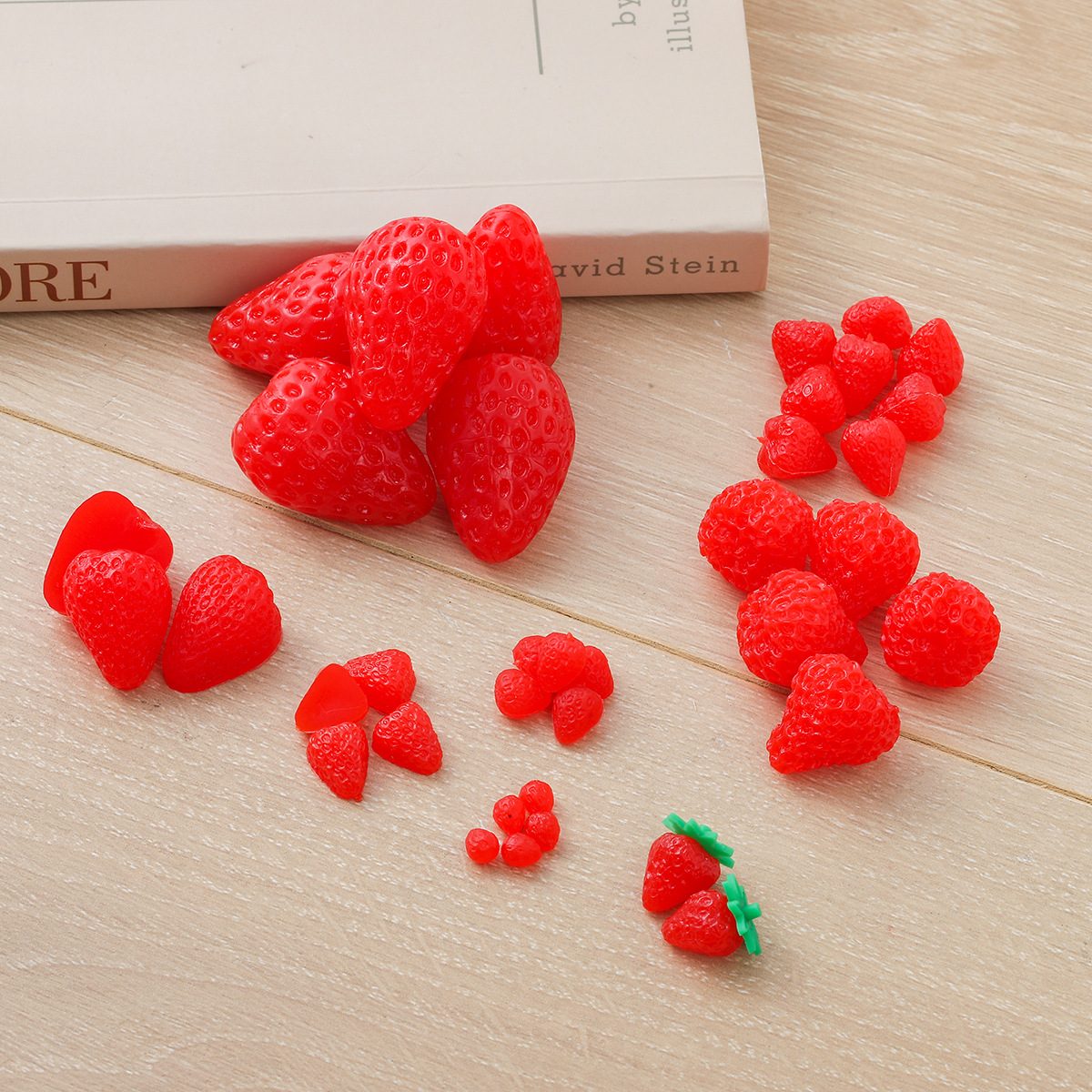 Simulated Strawberry Half Strawberry Miniature Food Toy Mini Simulated Fruit DIY Handmade Material Accessories Hanging Ornaments