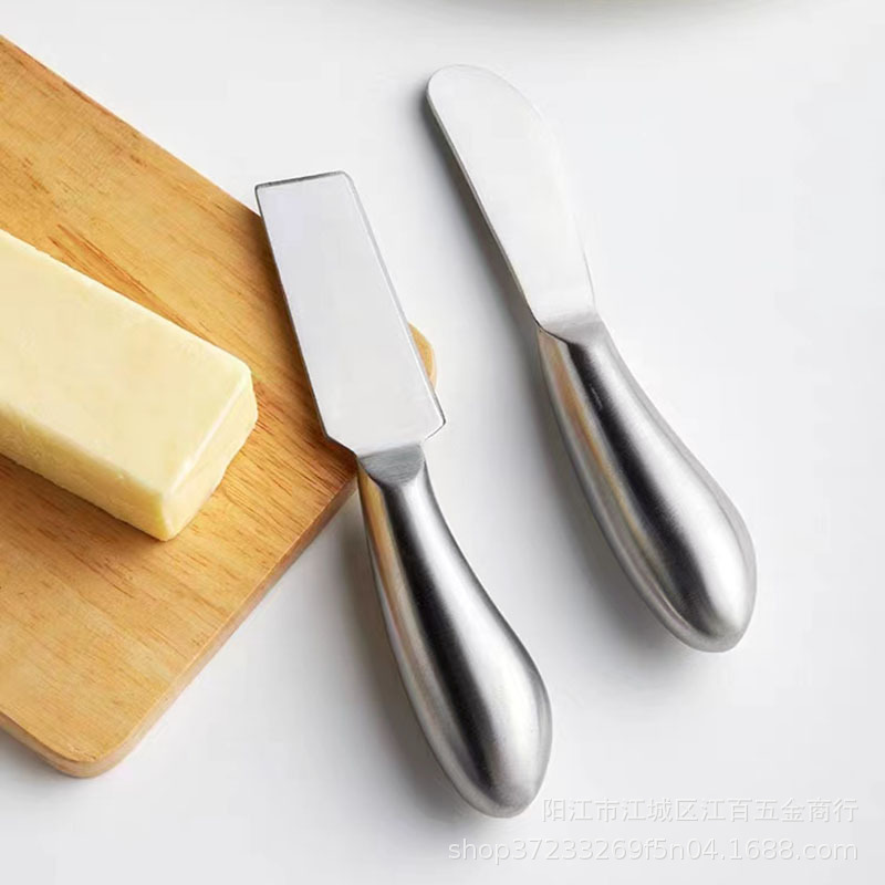 Factory in stock cheese knife suit all stainless steel butter knife pizza knife cheese fork cut butter knife cake knife fork