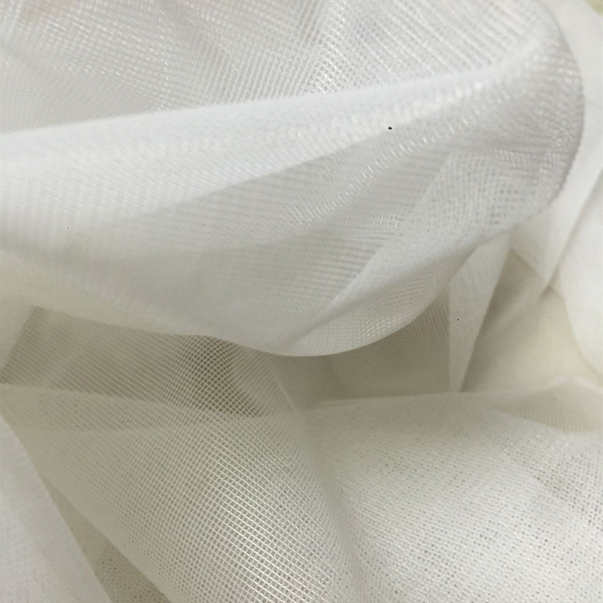 Curtain Yarn Embroidered Bottom Yarn Thickened Dolly Yarn Warp Knitted Mesh Window Yarn Engineering Plain Color Yarn Curtain White Yarn Stitchable