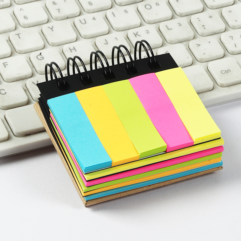 Factory direct supply creative special-shaped strong sticky sticky notes Morandi color fluorescent combination stickers color horizontal line note book