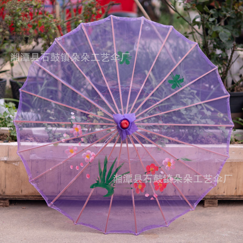 Silk Umbrella, Transparent Dance Craft Umbrella, Photography Decoration, Ceiling Costume Props, Umbrella, Han Dynasty Catwalk Performance Cheongsam Umbrella