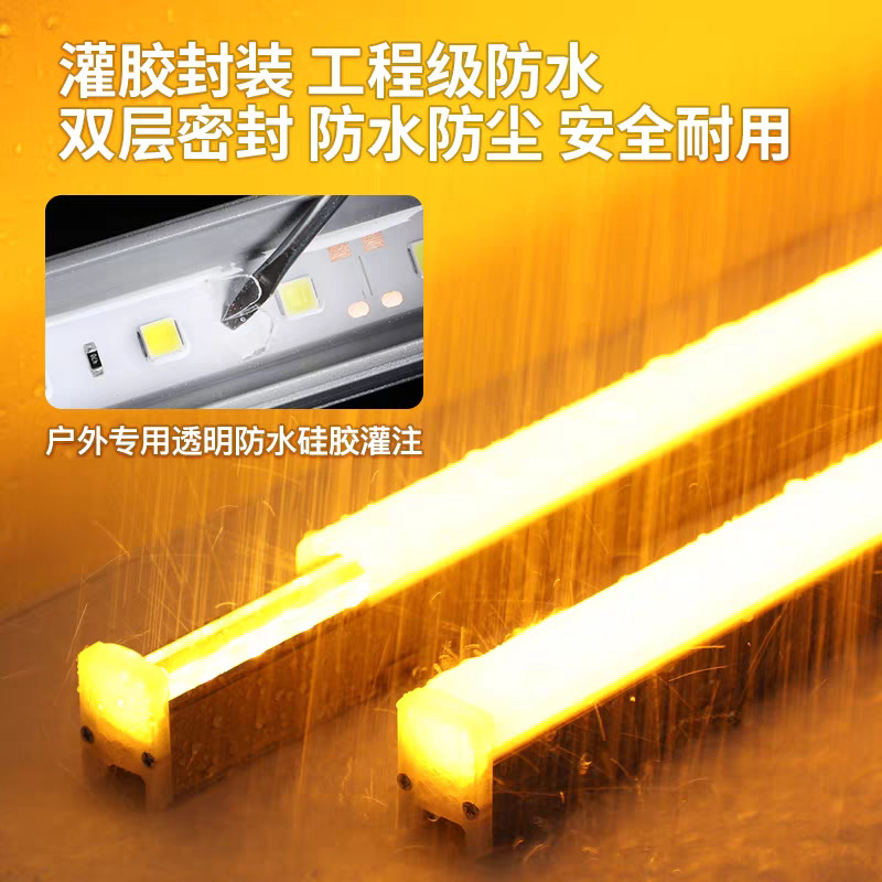 Led Line Light Outdoor Waterproof 24V Door Sign Full Color Guardrail Tube Exterior Wall Building Lighting Project Outline Light
