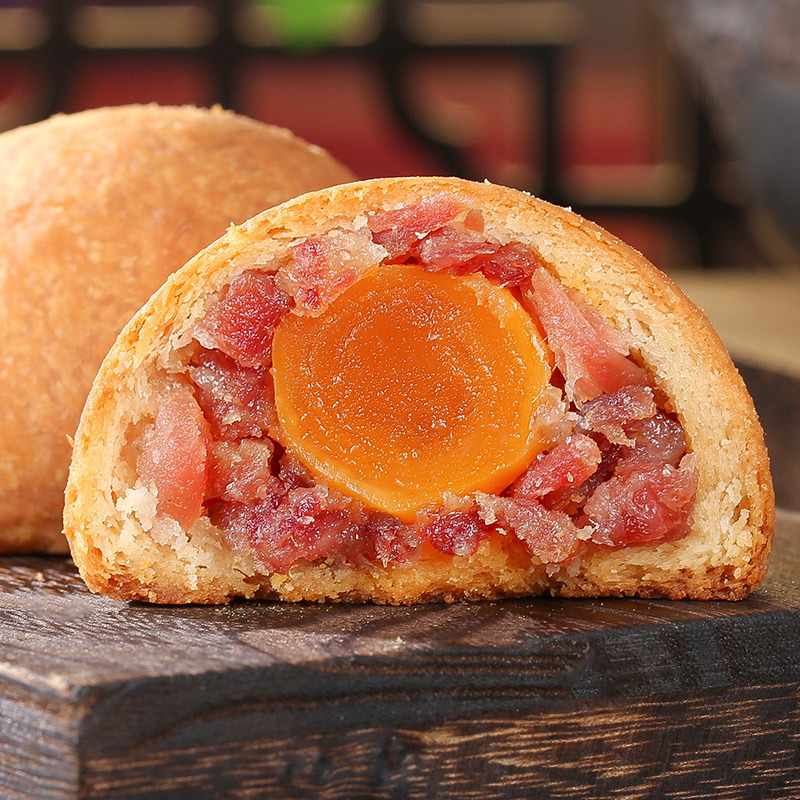 Yunnan Ham Mooncakes for Gift-Giving, Wholesale Bulk Yunnan Specialty Xuanwei Ham Cakes, Egg Yolk Yunnan-Style Mid-Autumn Festival Gift Box Group Purchase