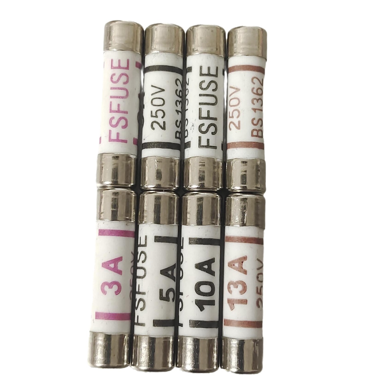 Seamless Riveting Bs1362 British Plug Fuse 6*25mm 3/5/10/13A/15A