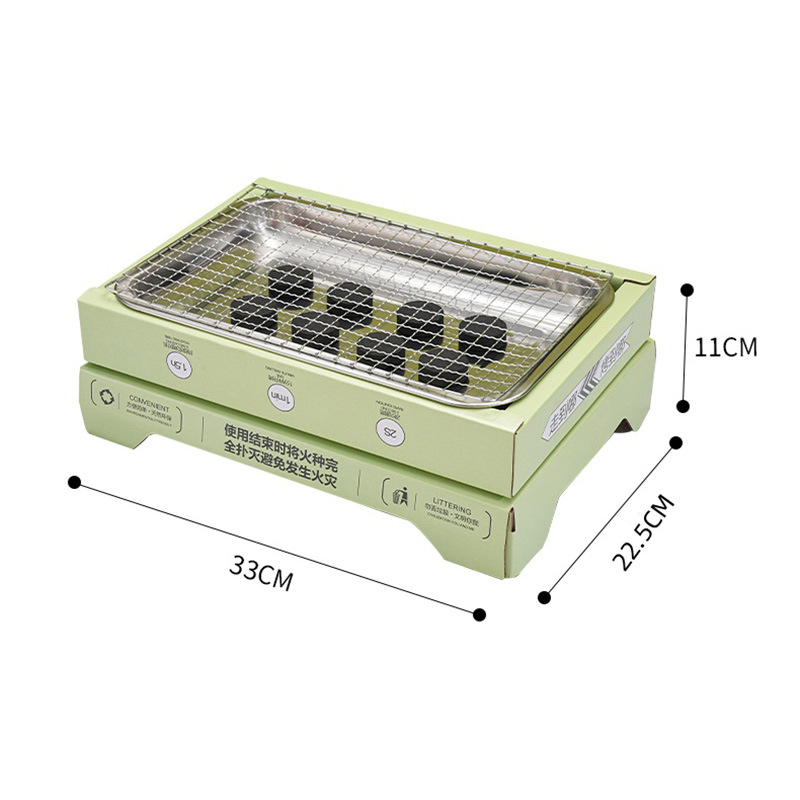 Disposable Self-Grilling Barbecue Grill for Cooking at Home, Outdoor Barbecue Grill, Charcoal Grill, Charcoal Camping Stove