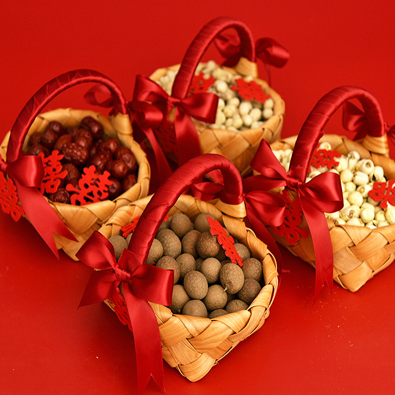 Early Childbirth Basket Basket Wedding Supplies Daquan Press Bed Ornaments Wedding Basket Wedding Room Layout Mold Dried Fruit Tray