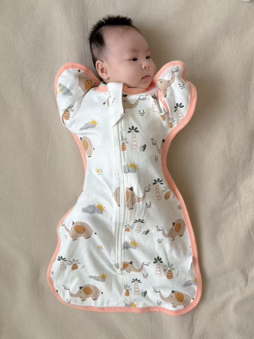 Newborn Baby Swaddling Surrender Anti-startling Spring and Autumn Baby Summer Thin Sleeping Bag Four Seasons Universal Cotton Newborn Autumn and Winter Thick