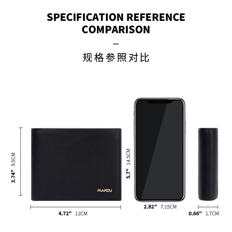 Cross-Border Wholesale Wallet Men's High-End Wallet Wallet Fashion Business Multi-Functional Rfid Wallet Wallet for Men