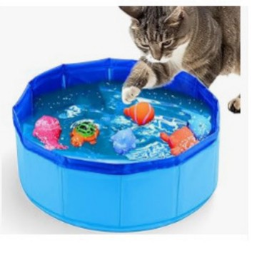Square Foldableing Pool Pet Bathtub Swimming Pool Footbath Cat Litter Pool Labeling Cross-Border Temu Labeling Spot