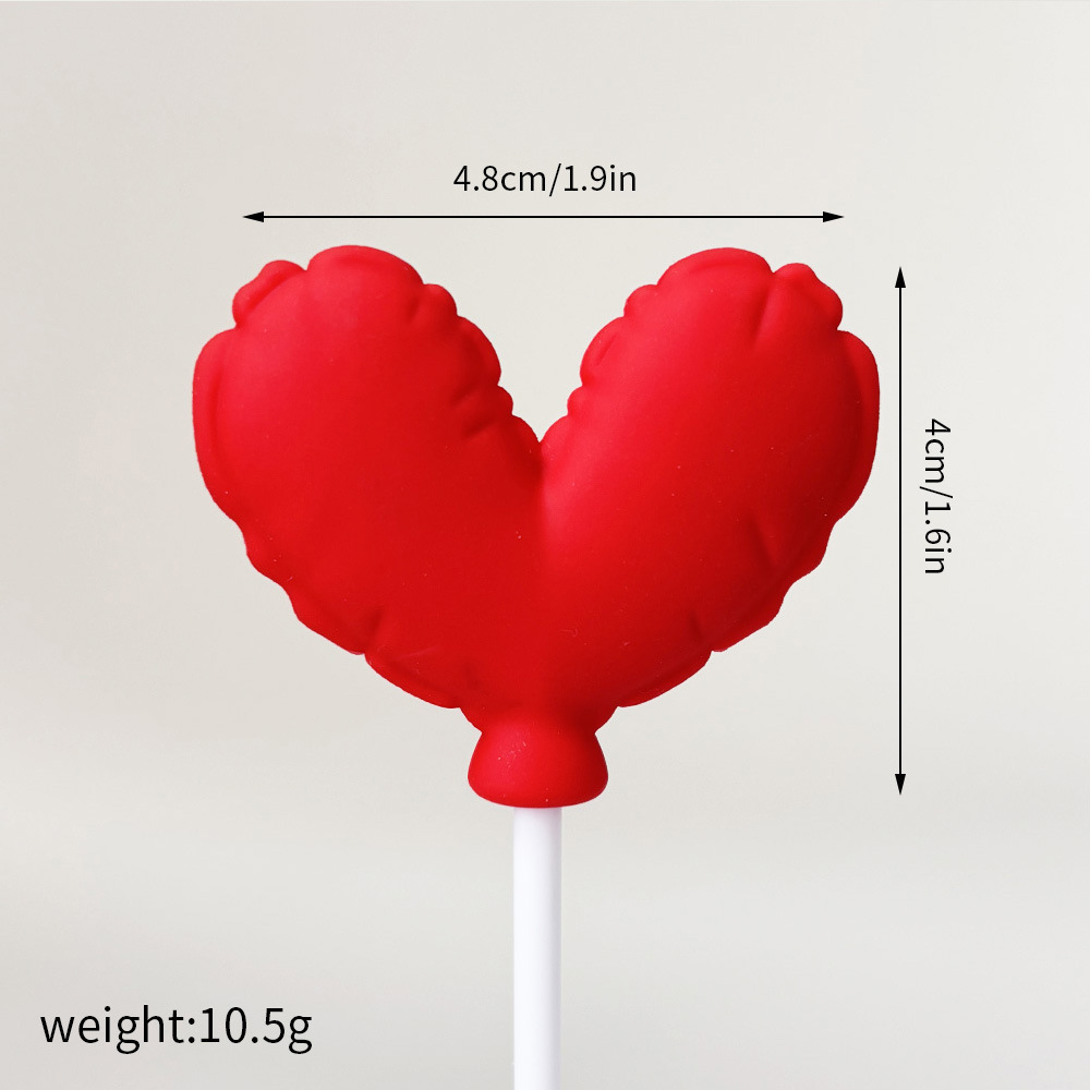Trendy Balloon Cloud Heart Pentagram Size Soft Glue Cake Decoration Plug-In Dessert Table Decoration Colorful