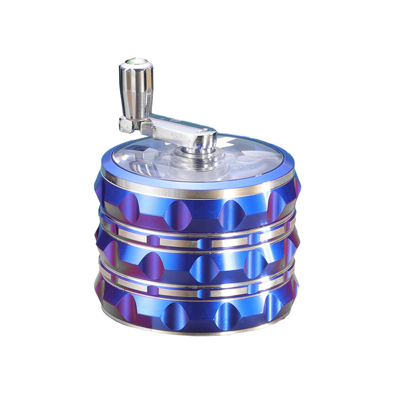 Hot-Selling Portable Multi-Specification Smoke Grinder with Rocker Cross-Border Dropshipping 40mm Zinc Alloy Smoke Grinder