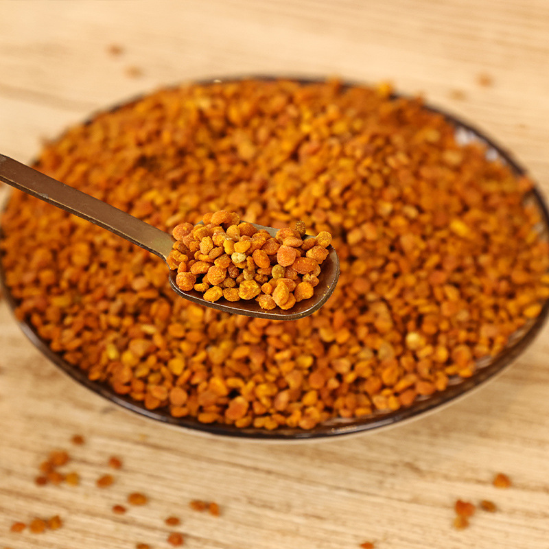 The Tea Pollen Has Been Sifted and Selected for Supply. Edible Unbroken Bee Pollen Particles Are Plump Bee Pollen