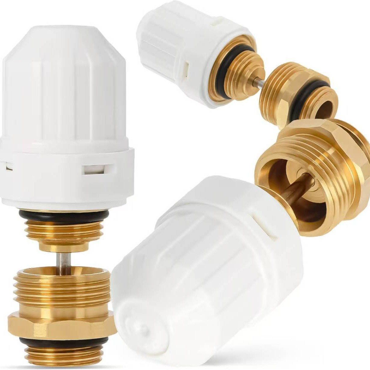 Water Distributor Adjustment Cap M30X1.5 Thermostatic Water Distributor Adjustment Cap Trv White Plastic Decorative Cover in Stock