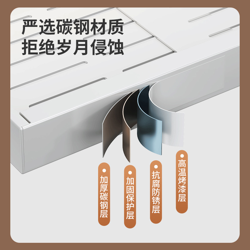 Retractable Cabinet Drawer Storage Rack Without Punching Holes for Pots and Dishes Pull-Out Basket Storage Basket under the Sink Pull-Out Basket