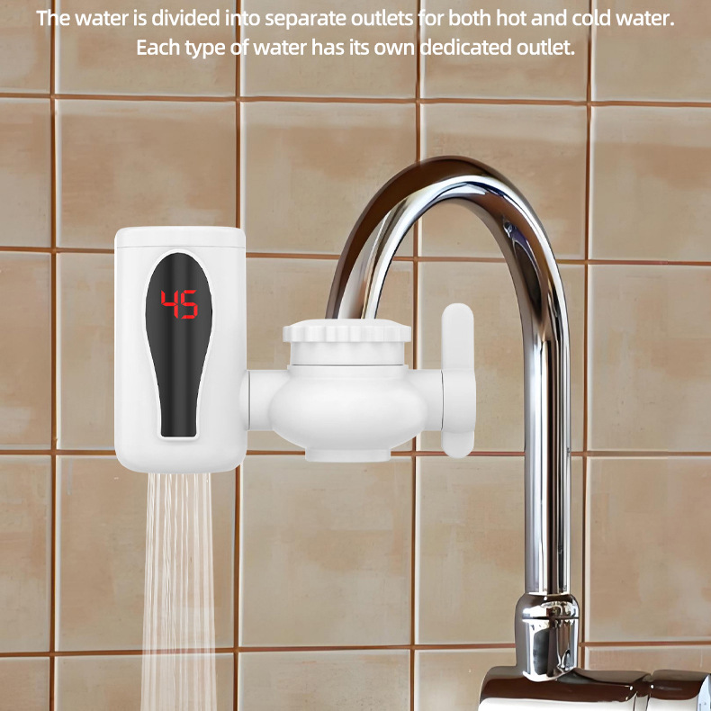 New Plug-In Installation-Free Heated Faucet Hot and Cold Dual-Use Instant Hot Electric Water Heater Cross-Border