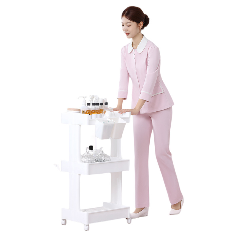 High-End Light Medical Beauty Nurse Uniform Pink Split Suit Women's Autumn and Winter Beauty Salon Dental Oral Care Work Clothes