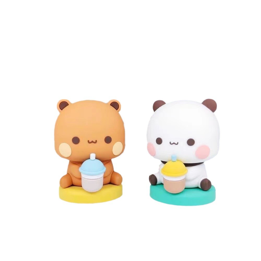 genuine goods Panda One or Two Cloth Desktop Doll Cute Hand-held Car Ornaments Cartoon Animation Cute Trendy Play Doll