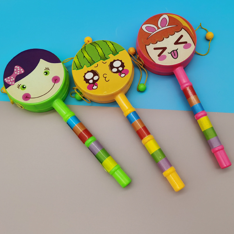 Baby rattle toy children's expression rattle toy cartoon pattern plastic toy stall wholesale