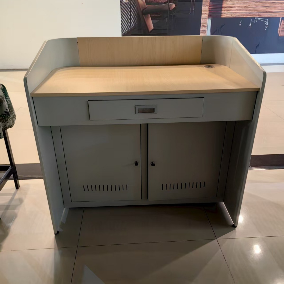 Multifunctional Smart Podium Steel Multimedia Podium School Electric Teaching Central Control Lecture Table Training Class Classroom Podium