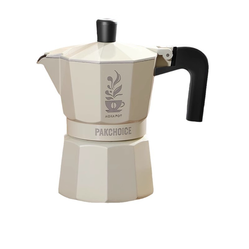 Double-Valve Moka Pot Coffee Maker for Home Use with Electric Ceramic Stove, Double-Pressure Valve Hand-Brew Set, Portable Coffee Equipment, Mini