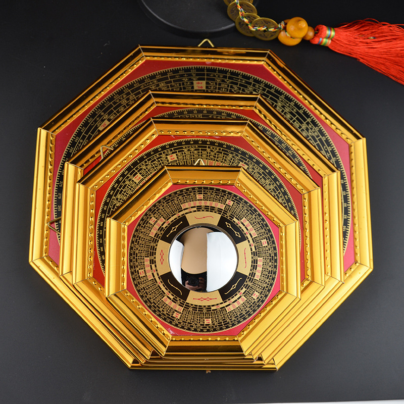 Compass Bagua Mirror Pendant Convex Mirror Concave Mirror Home Door Phnom Penh Glass Mirror Ornaments Crafts Factory Wholesale