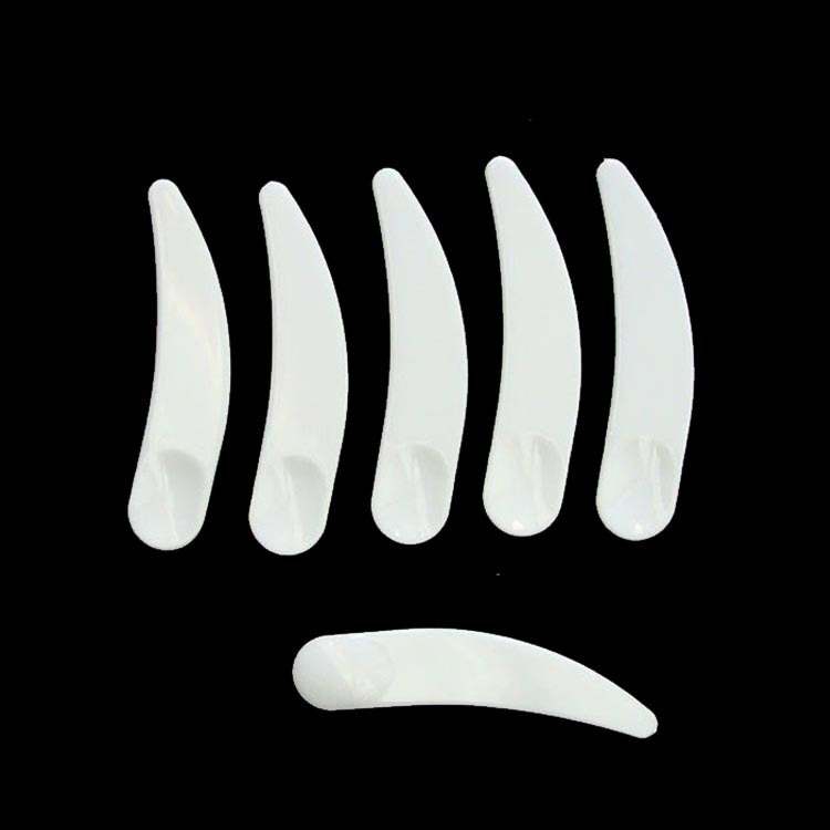 White Crescent Plastic Spoon, White Mask Picking Stick, Cream Spoon, Cosmetic Dispensing Stick Tool