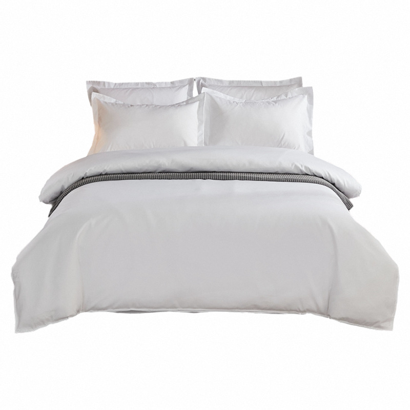 All Season Atour Hotel Four-Piece Set Hotel Cloth and Grass Homestay Four-Piece Set Pure White Bed Sheet Quilt Cover Hotel Bedding Customization