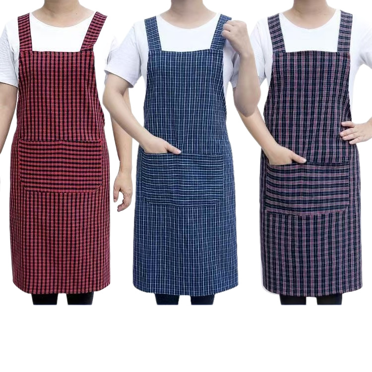 Old Cotton Apron for Men and Women Kitchen Household Anti-Fouling Breathable Thickened Suspender Apron Wholesale