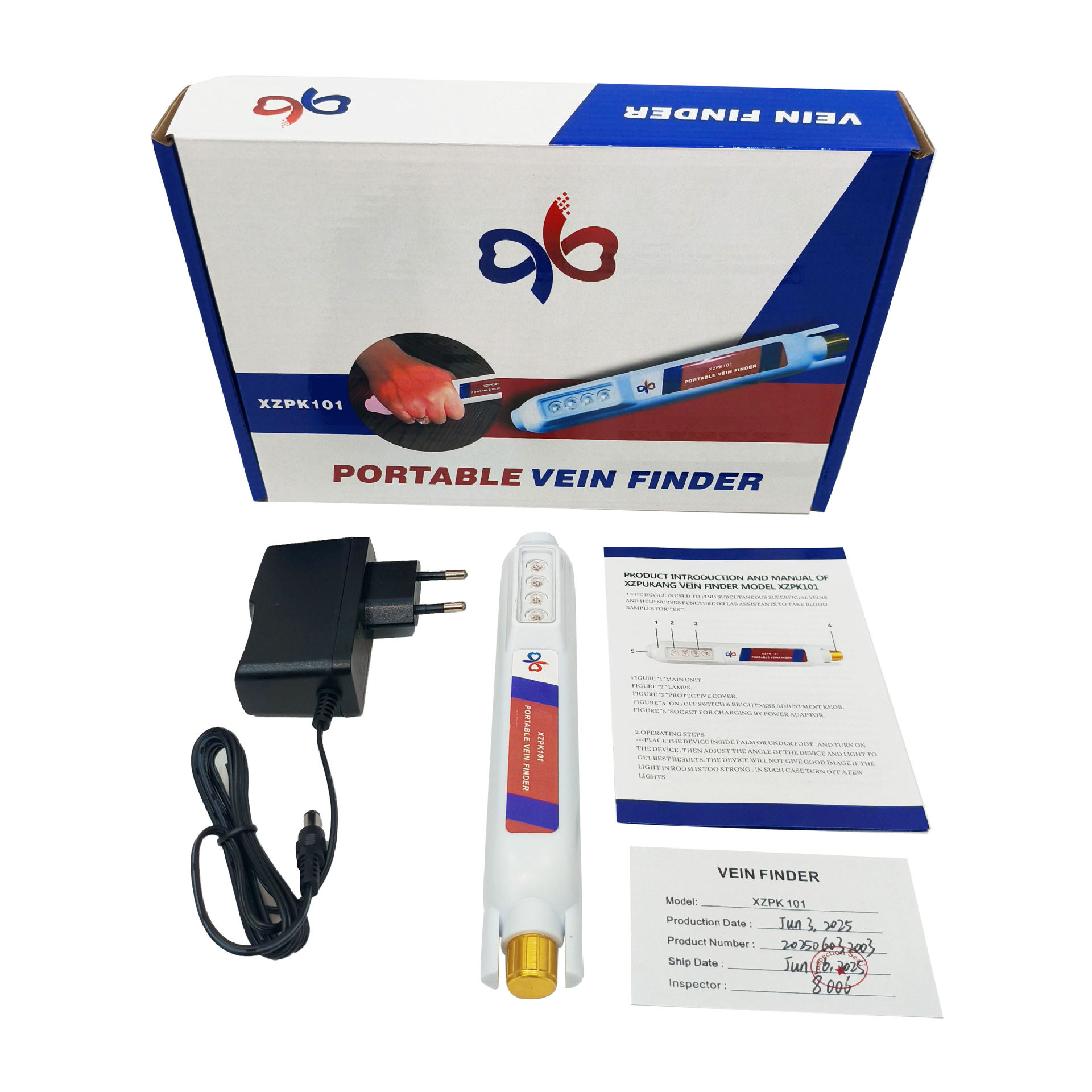 Portable Electronic Vein Detector 4 Led Lights Handheld Infrared Vein Detector Clinical Analysis