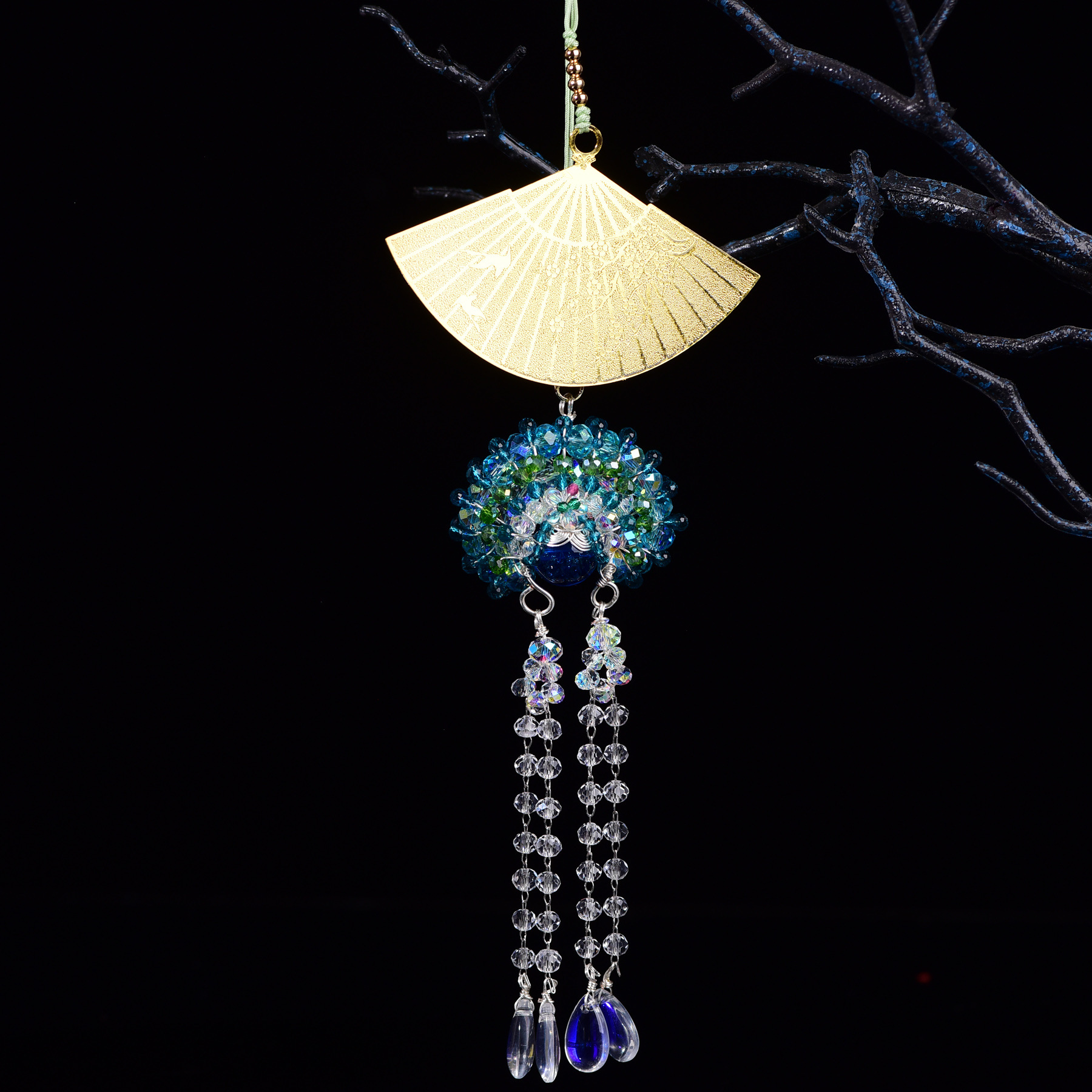 Original Swords Ma Dan Boutique Phoenix Long Tassel Super Immortal National Tide Chinese Wind Car Hanging Necklace Accessories